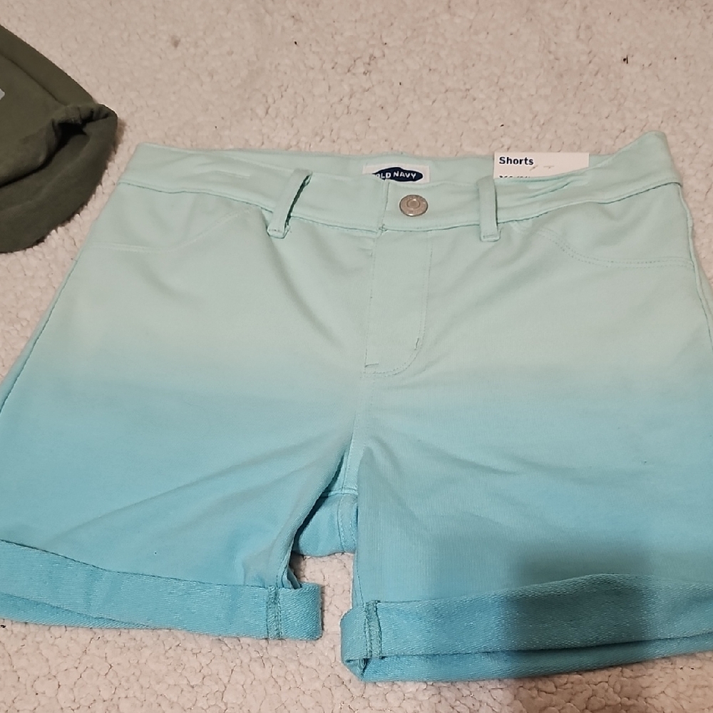 Old Navy Ombre Mint-to-Teal Roll Cuff Shorts